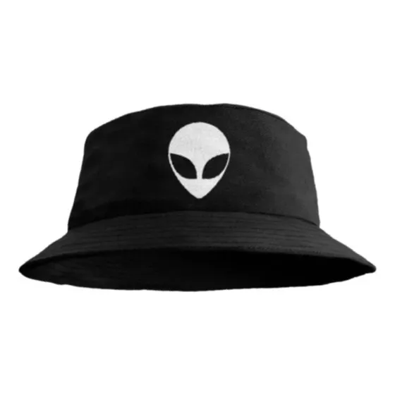 Chapéu Bucket Unissex Com Bordado Alien Estilo Único