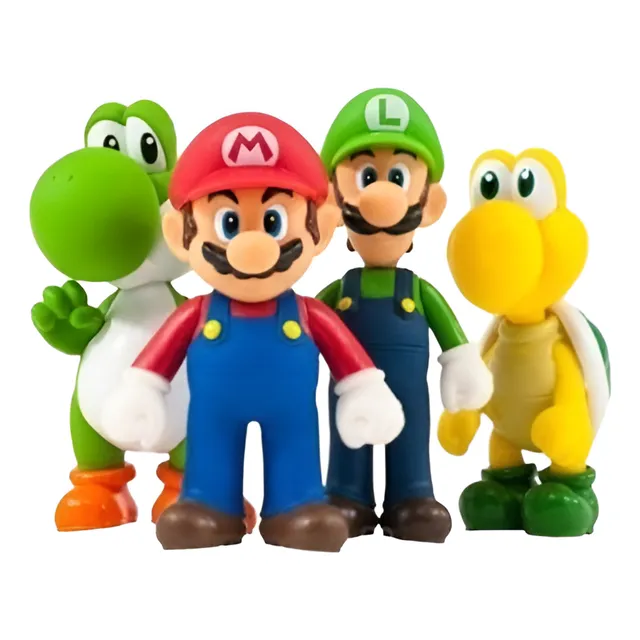 Set X 4 Figuras Mario Bros - Articuladas Colección