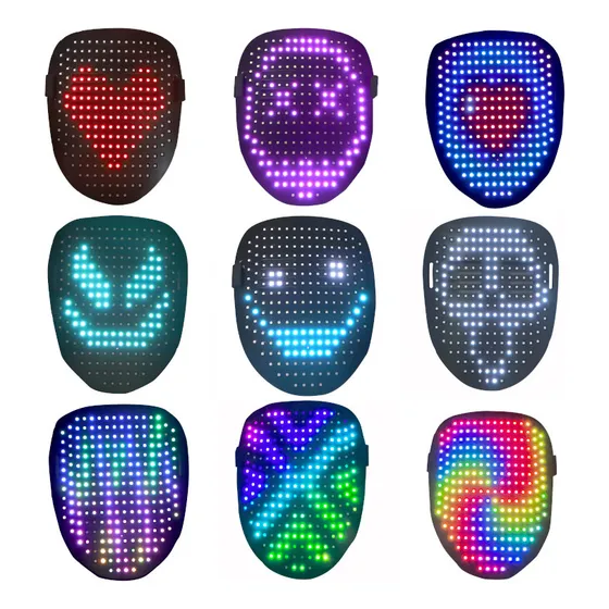 Máscaras De Halloween Con Luces Led 50 Patronesc