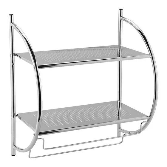 Organizador De Baño Repisa2 Niveles Cromada