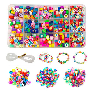 990pcs Arcillo Coloridas Pulseras Kits Abalorios Fabricación 990pcs Arcillo Coloridas Pulseras Kits Abalorios Fabricación