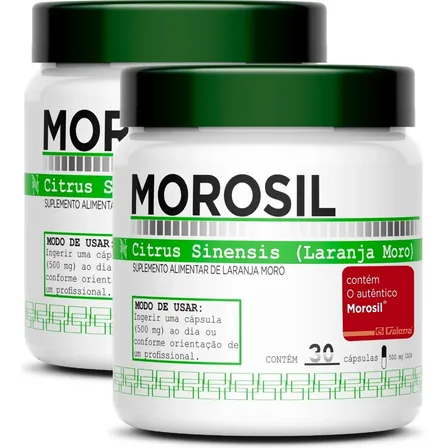 02 Potes Do Morosil Original Galena 500mg - Fórmula Avançada Com Máxima Absorção - 60 Doses Sem Sabor