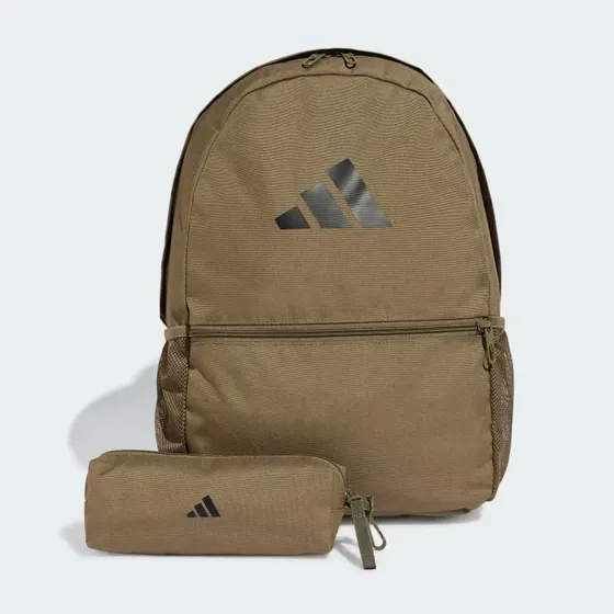 Mochila Adidas Con Estuche Ji8081 Verde Musgo Liso