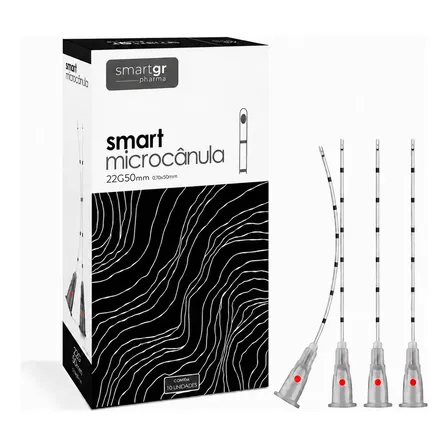 Smart Micro Cânula 22g X 50mm Caixa C/10 Unidades - Smart Gr