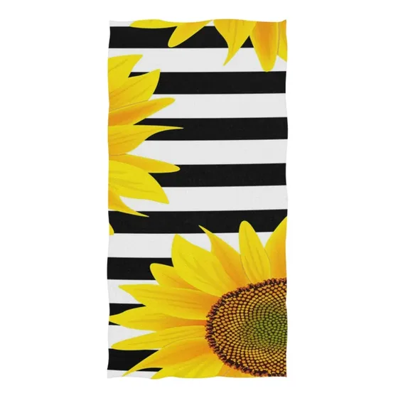 Senya Toalla Mano Girasol Raya Lujo Ultra Suave Para Baño 30