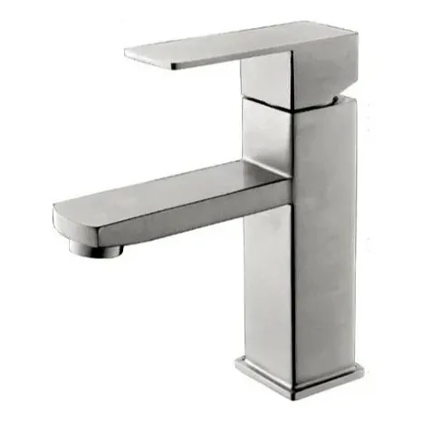 Llave De Lavamanos Monomando Acero Agua Fria Y Caliente
