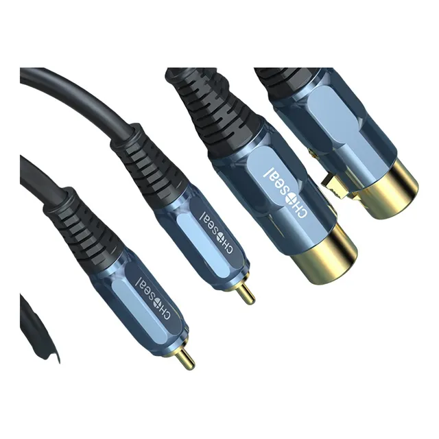 Cable Dj Choseal 2 Xlr Canon & 2 Rca Audio Amplificador 1m