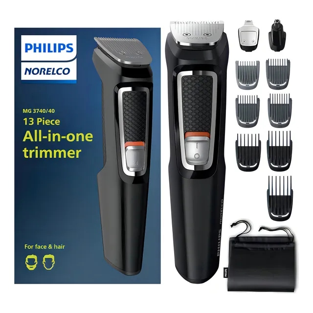 Rasuradora y cortadora de pelo Philips Norelco MG3750/60 negra 220V