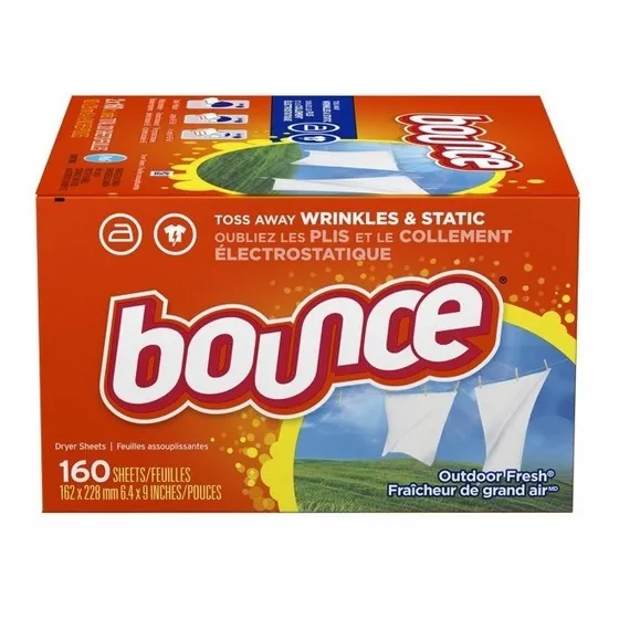 Lenço Amaciante Bounce Para Secadora De Roupas 160 Lavagens