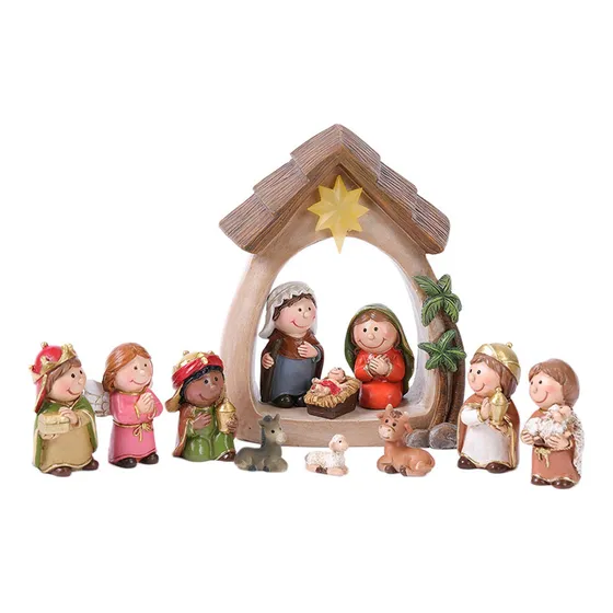 25-3 12x Figuras De Belén Grupo De Pesebre Niño Jesús Para