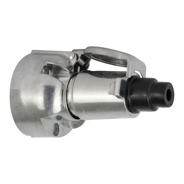 Kit Tomada Alumínio Engate Cromada 6 Polo Reboque Carretinha