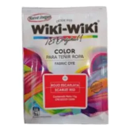 Wiki-wiki Polvo Para Teñir Prendas Color Rojo Escarlata M/d