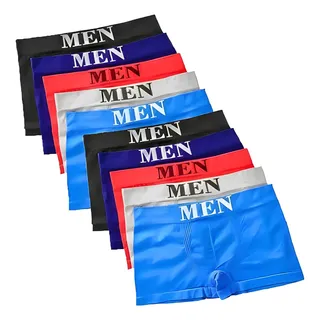 Kit 10 Cuecas Boxer Em Microfibra Adulto Lisa Premiun Kit 10 Cuecas Boxer Em Microfibra Adulto Lisa Premiun