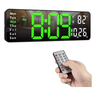 Reloj De Pared Digital Con Termómetro, Alarmas Y Calendario Reloj De Pared Digital Con Termómetro, Alarmas Y Calendario