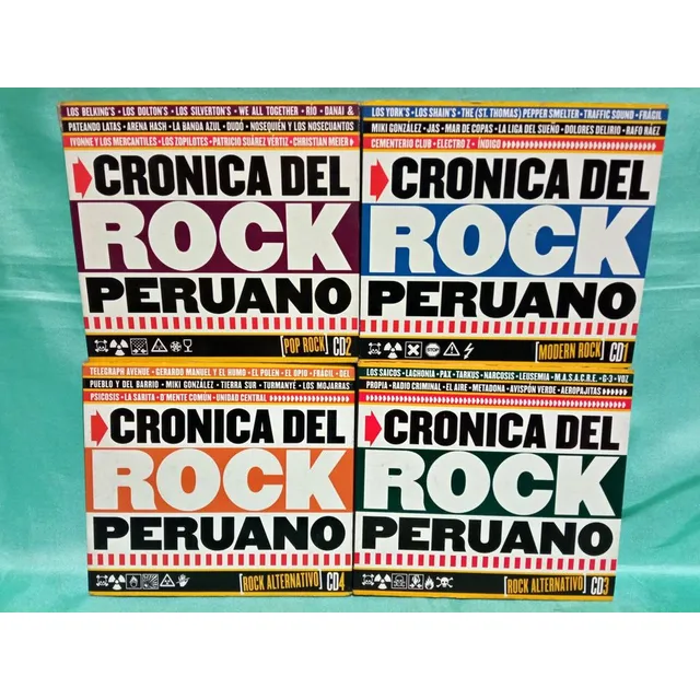4 Cd´s Colección Crónica Del Rock Peruano 2001 Tdv Perú