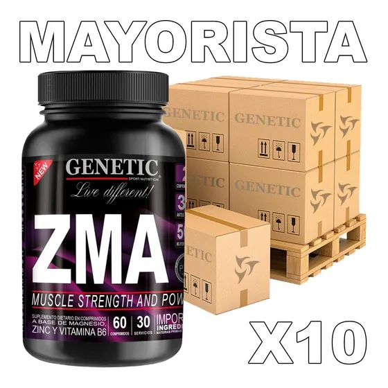 Mayorista 10 Zma Zinc Magnesio Vit B6 Prohormonal Genetic