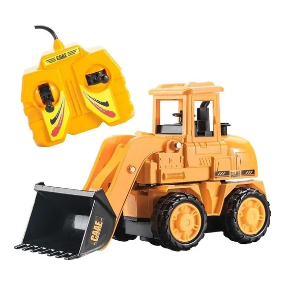 Caminhão De Construção Trato De Controle Remoto Com Fio Cor Trator Pa Carregadeira
