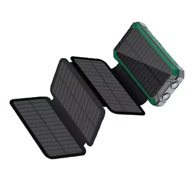 Cargador Solar 26800mah Power Bank 4 Paneles Solares Luz Led