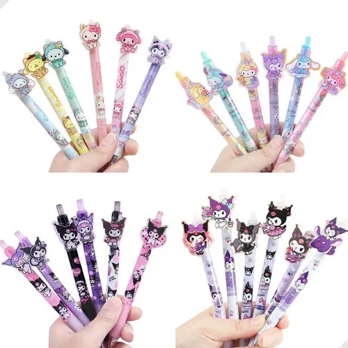 Caneta Retrátil Esferográfica Fofa Turma Hello Kitty Kawaii