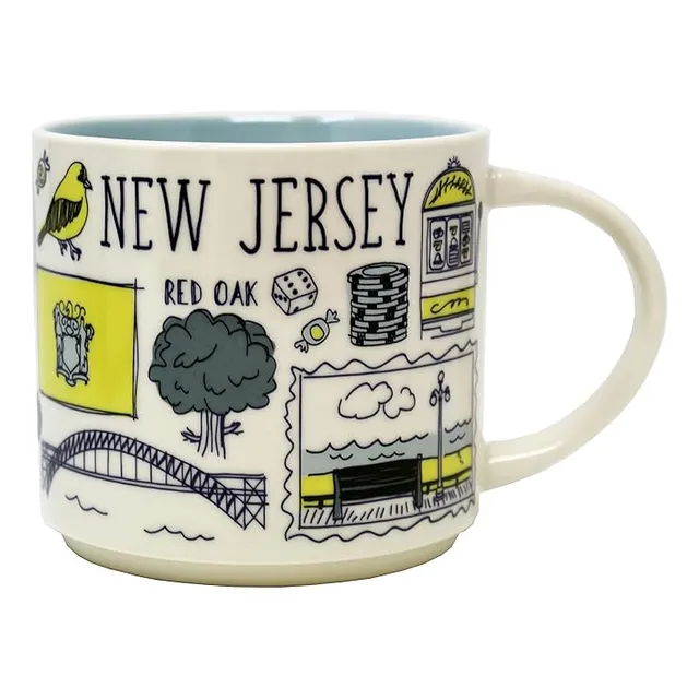 Taza Starbucks Mug New Jersey De 414 Ml Coleccion Usa