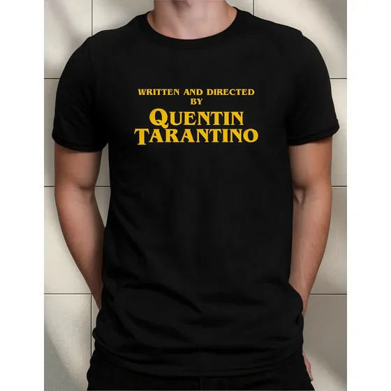 Camiseta Escrito E Dirigido Por Quentin Tarantino Camisa 