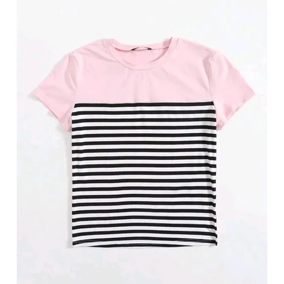 Camiseta Con Estampado De Rayas