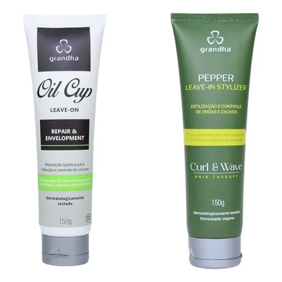 Kit Grandha Curl Wave 1 Piment 150g E 1 Oil Cup 150g