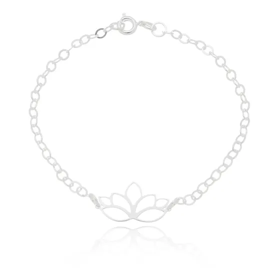 Pulseira Flor De Lotus Prata 925