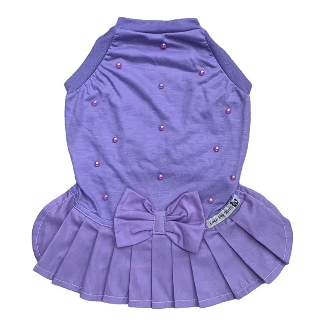 Vestido Lolô Arco Iris Lilás Para Fêmea Pet