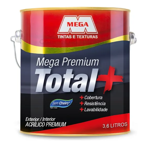 Tinta Acrilica Total + Premium Fosco 3,6lt Tintas Mega