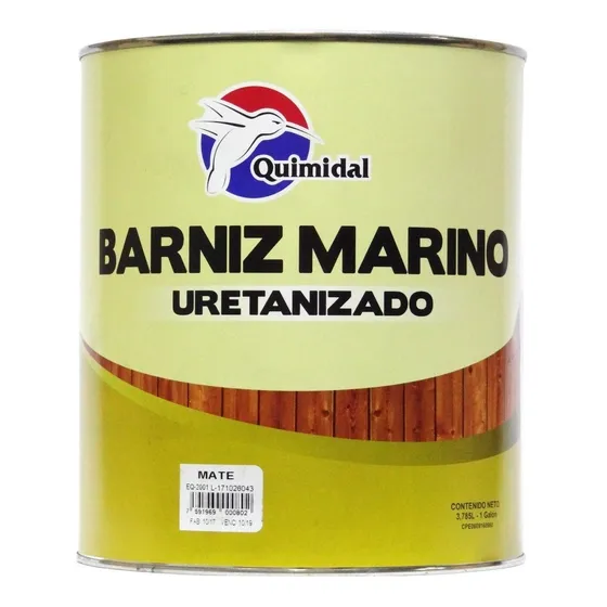 Barniz Varniz Quimidal Marino Uretanizado Mate 1/4 De Galón