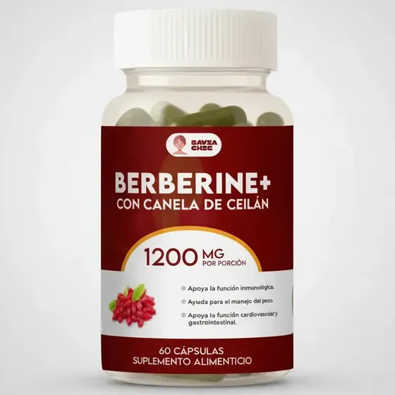 Berberina 1200mg Quemar Grasa Y Control Azucar Savia Chic Sin Sabor