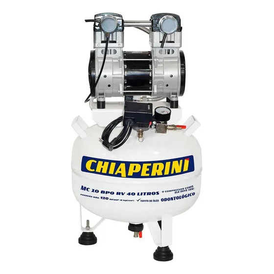 Motocompressor Odontológico 2hp 10 Pés 40 Litros Isento De Ó