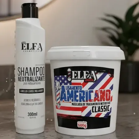 Shampoo Neutralizante + Alisamento Americano 500g Elfa 4men