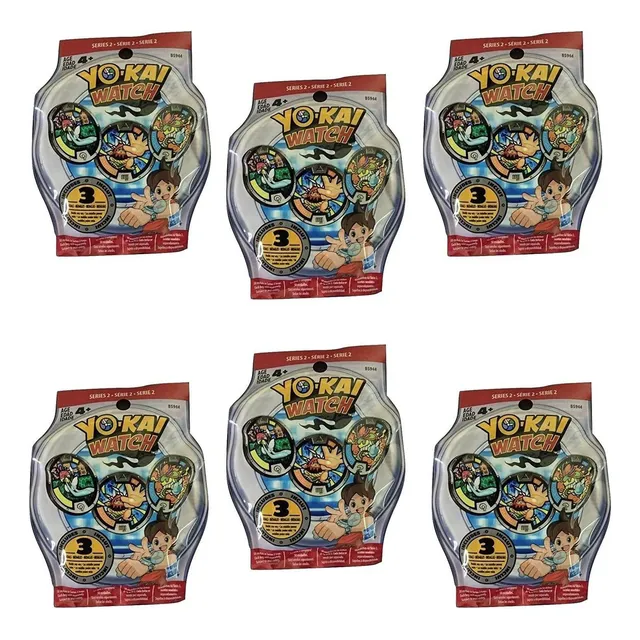 Pacote De Seis Sacos Cegos Com Medalhas Da Série 2 Da Yokai