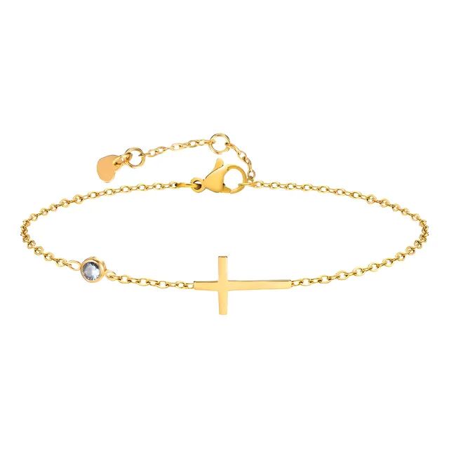 Pulsera San Benito Protección En Oro Laminado Con Estuche