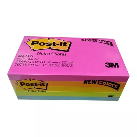 Notas Adhesivas Post-it 76mm X 127mm Colores