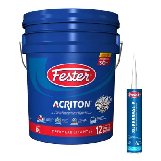 Fester Acriton 12 Años Proshield Max 19l ¡seca En 30min
