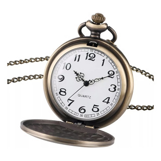 Relógio Bolso Vintage Aventura Viagem No Tempo Com Corrente Relógio Bolso Vintage Aventura Viagem No Tempo Com Corrente
