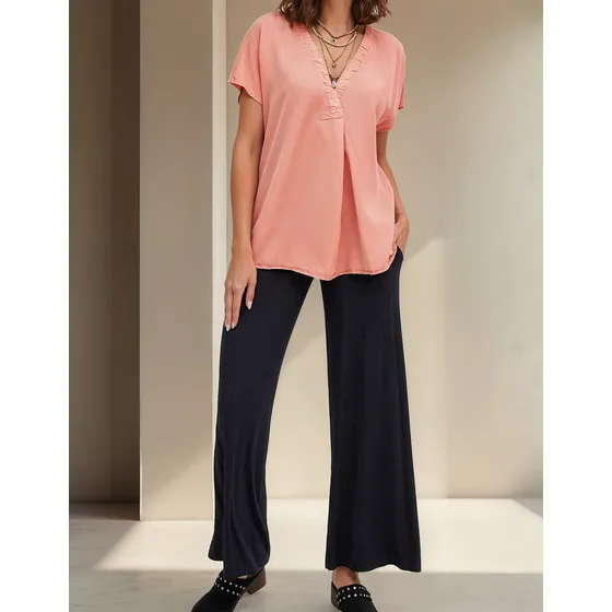 Blusa Umbrale Nueva M Holgada Color Damasco