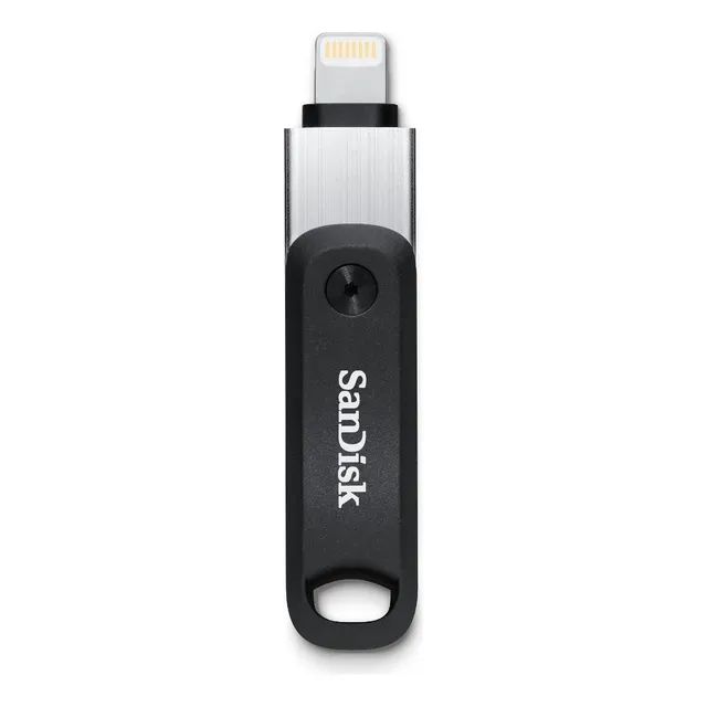 Unidad flash Sandisk iXpand Go de 256 GB para iPhone, SDIX60n para Prata/Preto Pendrive (Lightning-USB/A Stick)