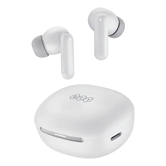 Fone QCY N30 ANC Bluetooth 5.4 Cancelamento De Ruído IPX4 Cor Branco