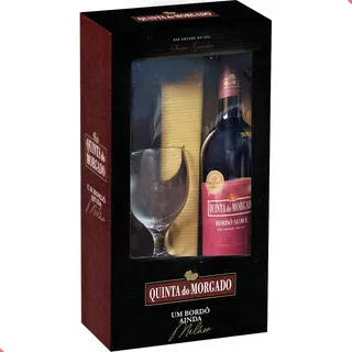 Kit Vinho Tinto Quinta Do Morgado Com Taça Bordo Suave 750ml Kit Vinho Tinto Quinta Do Morgado Com Taça Bordo Suave 750ml
