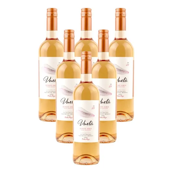 Vino Vuela Pinot Gris Rosado Orgánico Caja * 6 Unidades  