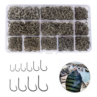 1000 Piezas Kit De Anzuelos Pesca 3-12# Con Caja Afilados 1000 Piezas Kit De Anzuelos Pesca 3-12# Con Caja Afilados