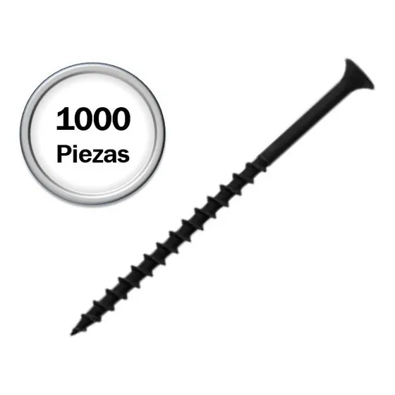 1000 Pijas Para Tablaroca Negra #8 X 3 1/2