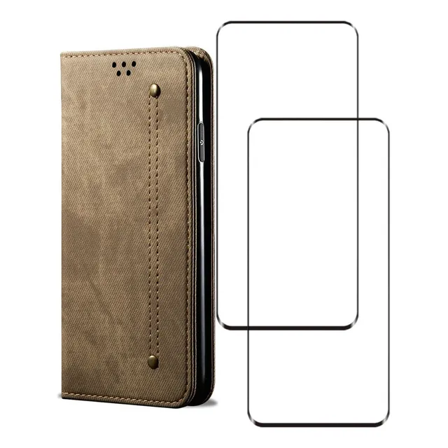 Funda Piel Con Textura Vaquera Para Realme 11 Pro/11 Pro+