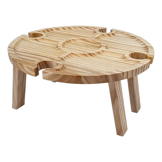 Mesa De Baixa Mesa Dobrável De Madeira Marrom Para Pesca De