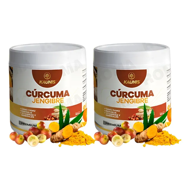 Curcuma Jengibre Camu Camu, Naranja Vitaminas Y Minerales X2