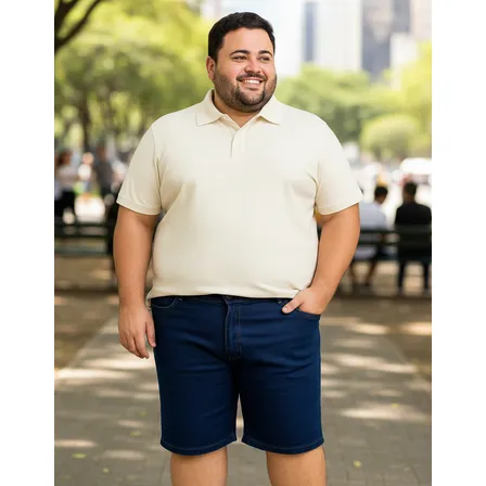 Bermuda Masculina Elastano Jeans Exg Plus Size